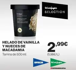 El Corte Inglés Hipercor - helado de vainilla y nueces de macadamia oferta
