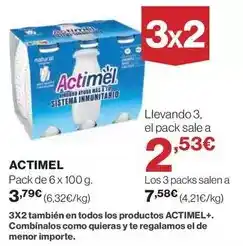 El Corte Inglés Danone - actimel oferta