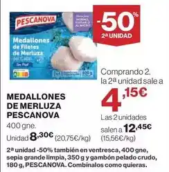 El Corte Inglés Pescanova - medallones de merluza oferta