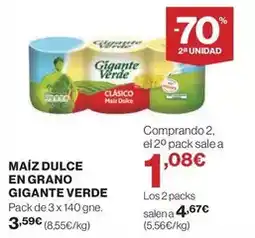 El Corte Inglés El corte inglés - maíz dulce en grano gigante verde oferta