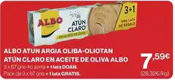 El Corte Inglés Albo - atun argia oliba-oliotan atún claro en aceite de oliva oferta