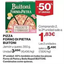 El Corte Inglés Buitoni - pizza forno di pietra oferta
