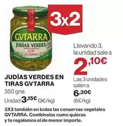 El Corte Inglés Gvtarra - judías verdes en tiras oferta