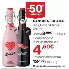 El Corte Inglés Sangría oferta