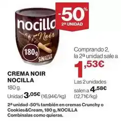 El Corte Inglés Nocilla - crema noir oferta
