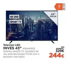 El Corte Inglés Inves - televisor led 43 434kwbs2 oferta