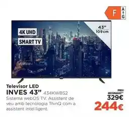 El Corte Inglés Inves - televisor led 43 434kwbs2 oferta