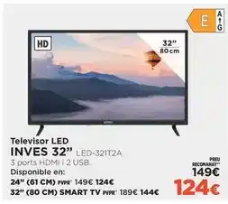 El Corte Inglés Inves - televisor led 32 led-32t2a oferta
