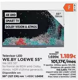 El Corte Inglés Loewe - televisor led 55 oferta