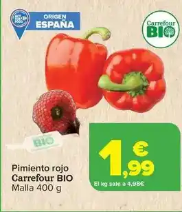 Carrefour Carrefour bio - pimiento rojo oferta