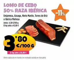 AhorraMas Emjamesa - lomo de cebo 50% raza iberica oferta