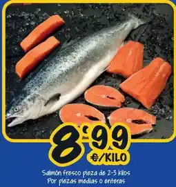 Cash Fresh Salmón fresco pieza de 2-3 kilos por piezas medias o enteras oferta
