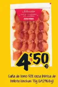 Cash Fresh Bellota - cona de lomo 50% raza iberica de lonchas oferta