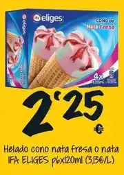 Cash Fresh Ifa eliges - helado cono nata fresa o nata oferta