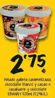 Cash Fresh White - helado galleta caramelizada, chocolate blanco y cacao o cacahuete y chocolate oferta