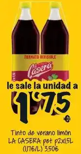 Cash Fresh La casera - tinto de verano limon oferta