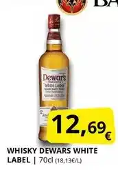 Supermercados MAS Dewar's - whisky white label oferta