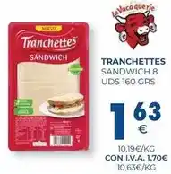 CashDiplo Tranchettes - sandwich 8 uds oferta