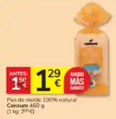 Consum Consum - pan de molde 100% natural oferta