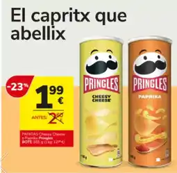 Consum Pringles - patatas cheese o pastas prepas bote oferta