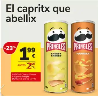 Consum Pringles - patatas cheese o pastas prepas bote oferta
