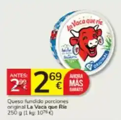 Consum La vaca que ríe - queso fundido porciones original oferta