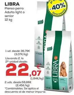 Kiwoko Libra - pienso perro adulto light o senior oferta