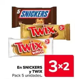 Carrefour SNICKERS y TWIX oferta