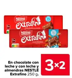 Carrefour NESTLÉ En chocolate con leche y con leche y almendras Extrafino oferta