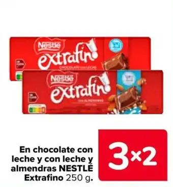 Carrefour NESTLÉ En chocolate con leche y con leche y almendras Extrafino oferta