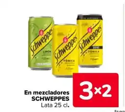 Carrefour SCHWEPPES En mezcladores oferta