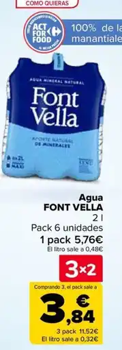 Carrefour FONT VELLA Agua oferta