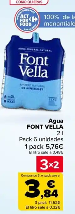 Carrefour FONT VELLA Agua oferta