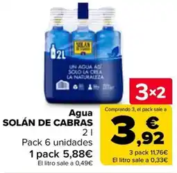 Carrefour SOLÁN DE CABRAS Agua oferta