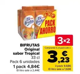 Carrefour BIFRUTAS Original sabor Tropical oferta