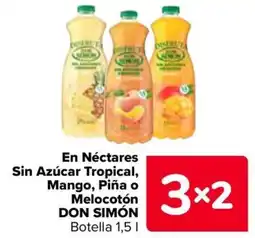 Carrefour DON SIMÓN En Néctares Sin Azúcar Tropical, Mango, Piña o Melocotón oferta