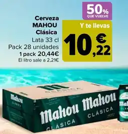 Carrefour MAHOU Cerveza Clásica oferta