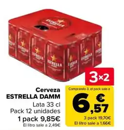 Carrefour ESTRELLA DAMM Cerveza oferta