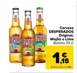 Carrefour DESPERADOS Cerveza Original, Mojito o Lima oferta