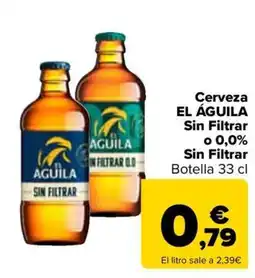Carrefour EL ÁGUILA Cerveza Sin Filtraro 0,0% Sin Filtrar oferta