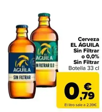 Carrefour EL ÁGUILA Cerveza Sin Filtraro 0,0% Sin Filtrar oferta