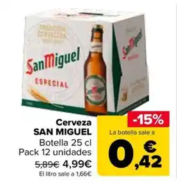 Carrefour SAN MIGUEL Cerveza oferta