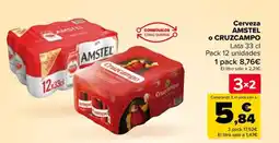 Carrefour AMSTEL o CRUZCAMPO Cerveza oferta