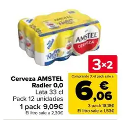 Carrefour AMSTEL Cerveza Radler 0,0 oferta