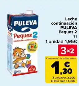 Carrefour PULEVA Leche continuación Peques oferta