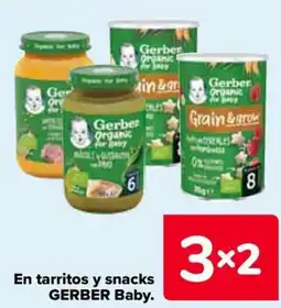 Carrefour GERBER En tarritos y snacks Baby oferta