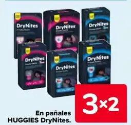Carrefour HUGGIES En pañales DryNites. oferta