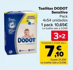 Carrefour DODOT Toallitas Sensitive oferta