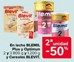 Carrefour BLEMIL/BLEVIT En leche Plus y Optimun y Cereales oferta