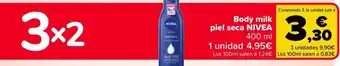 Carrefour NIVEA Body milk piel seca oferta